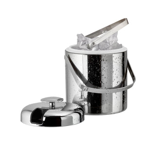 PROFI ICE BUCKET - with lid + ice tongs + drainer, stainless steel