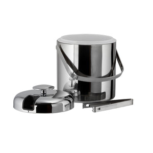 PROFI ICE BUCKET - with lid + ice tongs + drainer, stainless steel