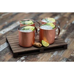 SET DI 4 TAZZE MOSCOW MULE - 450 ml, rame lucido