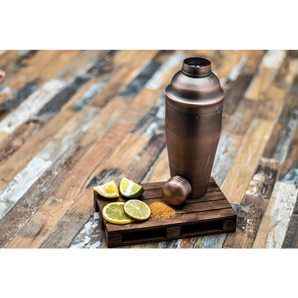 BAR-SHAKER "CLASSIC" - 700 ml, cuivre antique + boîte cadeau