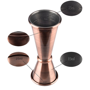 JIGGER - bar measure, for cocktails, antique copper