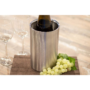 BOTTLE COOLER - champagne cooler, double-walled, matt stainless steel + gift box