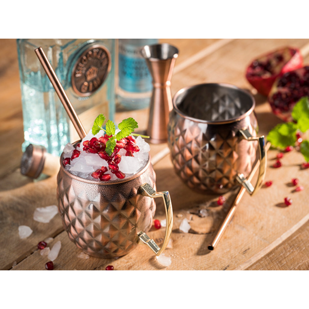 2ER SET COCKTAILBECHER MOSCOW-MULE - 500 ml, Kupferoptik Antik