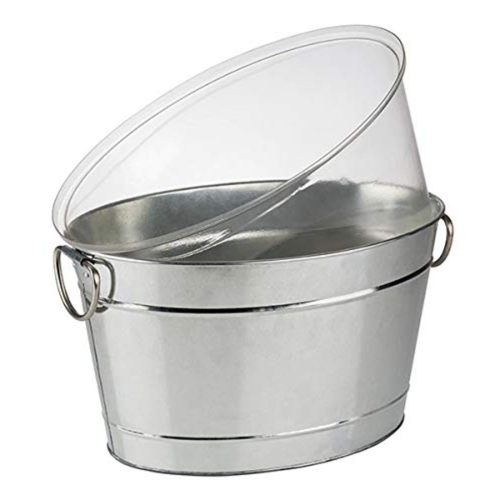 BEVERAGE TUB - zinc tub, stainless steel matted