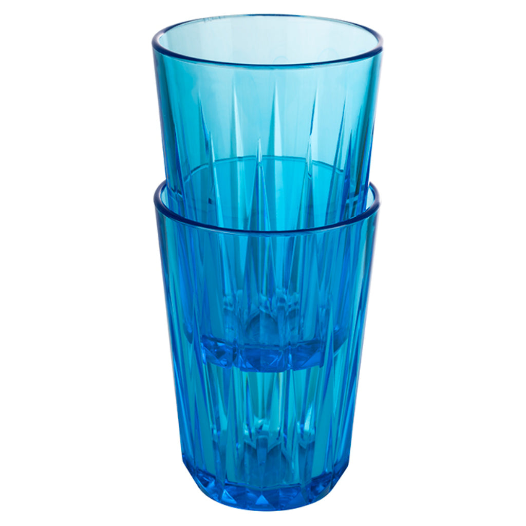 SET DI 6 COPPIE IN PLASTICA TRITAN - bicchieri da bere, blu