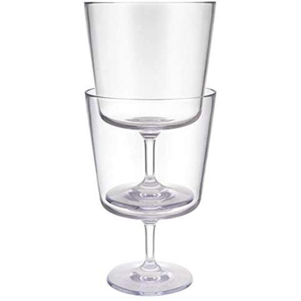 SET OF 6 TRITAN PLASTIC DRINKING GLASSES