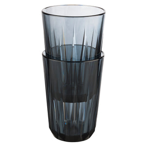 SET OF 6 TRITAN PLASTIC CUP - drinking glasses, grey