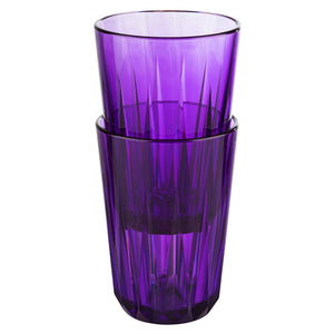 SET OF 6 TRITAN PLASTIC CUP - drinking glasses, violet