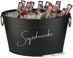 BEVERAGE TUB - zinc tub, stainless steel matted